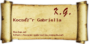 Kocsár Gabriella névjegykártya
