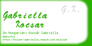 gabriella kocsar business card